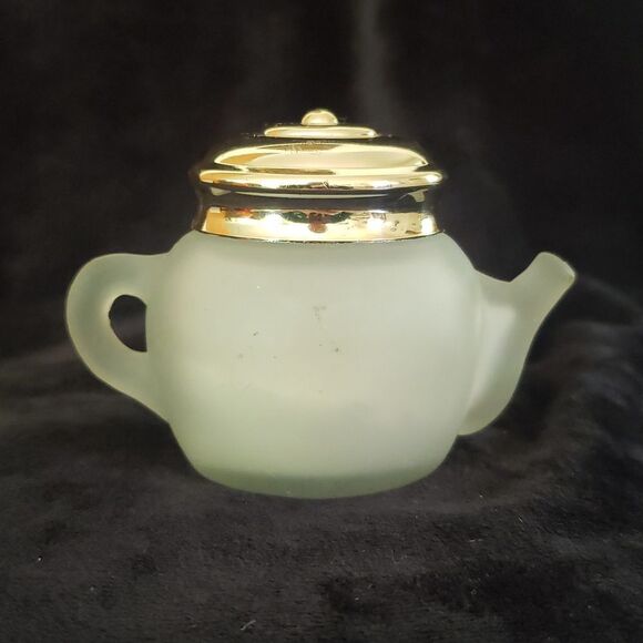 Lot of 2 Vintage Avon Teapot Tea Pot Decorative Floral Glass Decanters - Picture 8 of 11